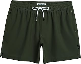 maamgic Mens 5 Inch Swim Trunks Quick Dry Stretch Beach Shorts with Mesh Lining and Zipper Pockets