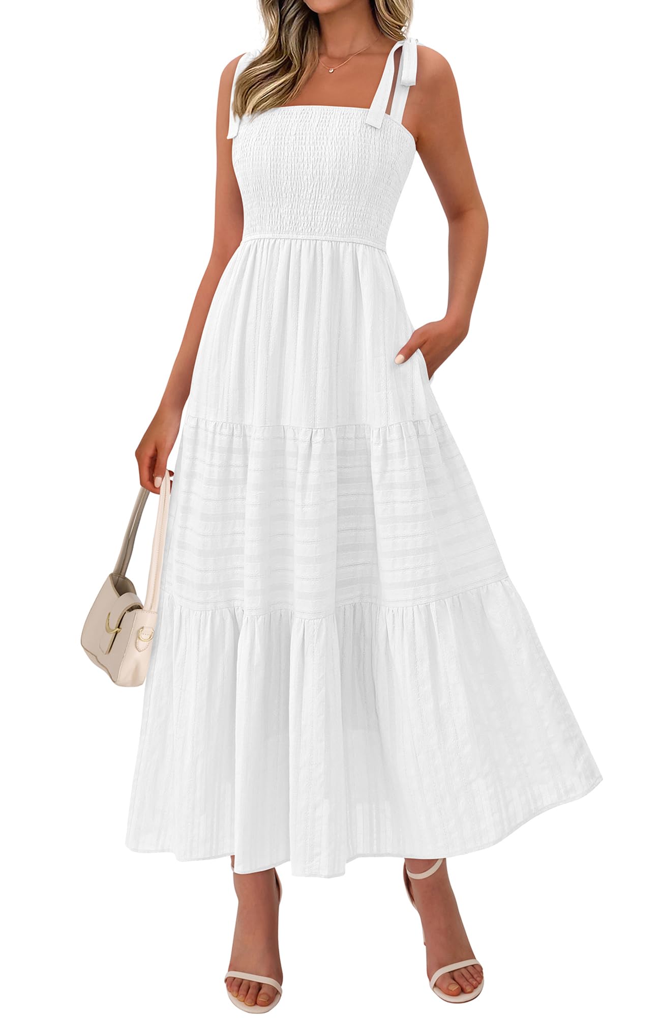 BTFBM Womens Summer 2026 Casual Maxi Dresses Boho Spaghetti Strap Dress