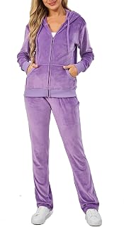 Aitmoask Velour Track Suits for Women Set Fall Sweatsuits 2 Piece