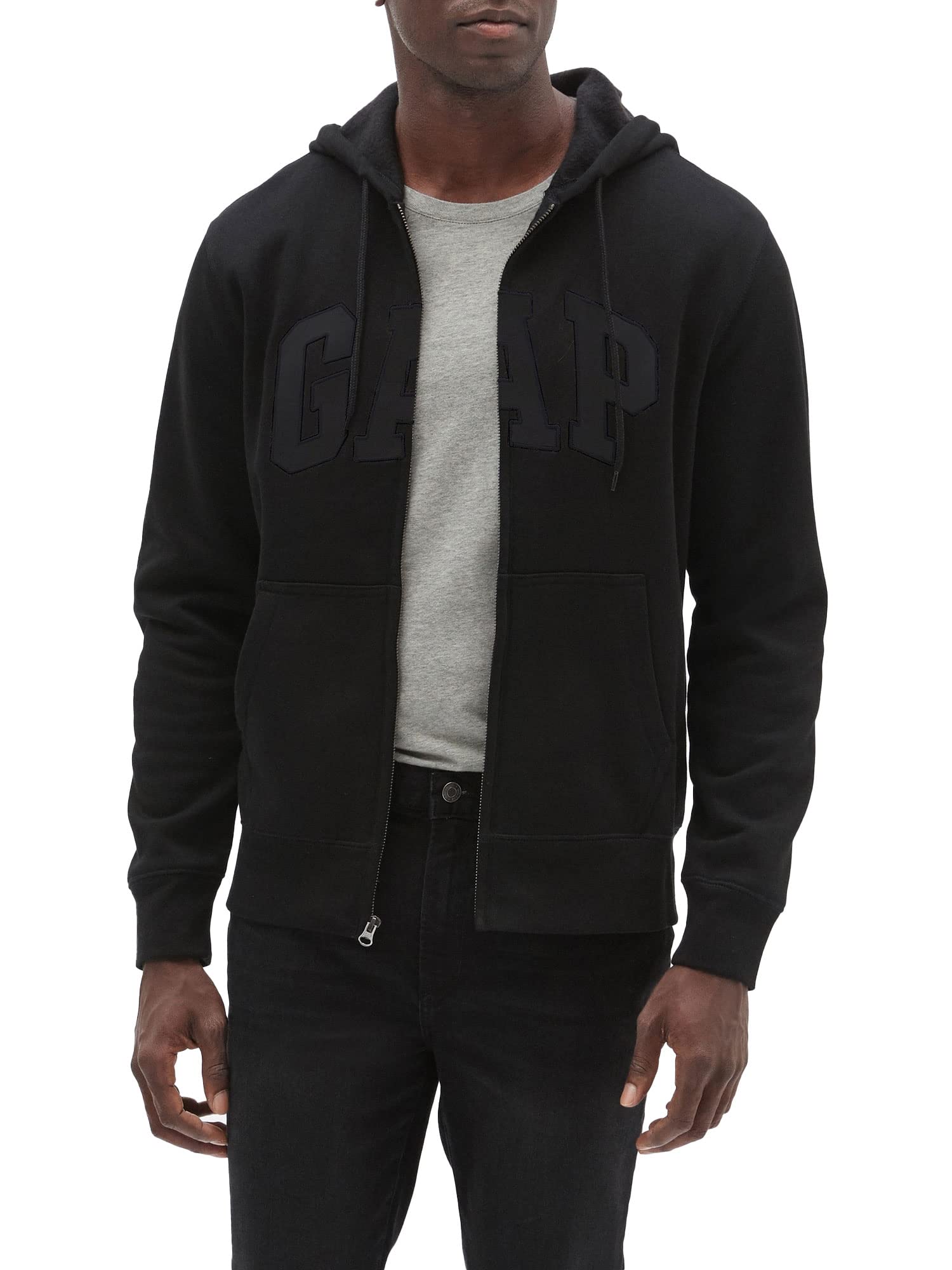 Gap Heritage Logo Hoodie Hooded Full Zip Men's Tracksuit Top (Pack of 1)