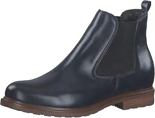 Tamaris Women's Ankle Boots, Lady Chelsea Boots, Booties, Navy Leather, 38 EU