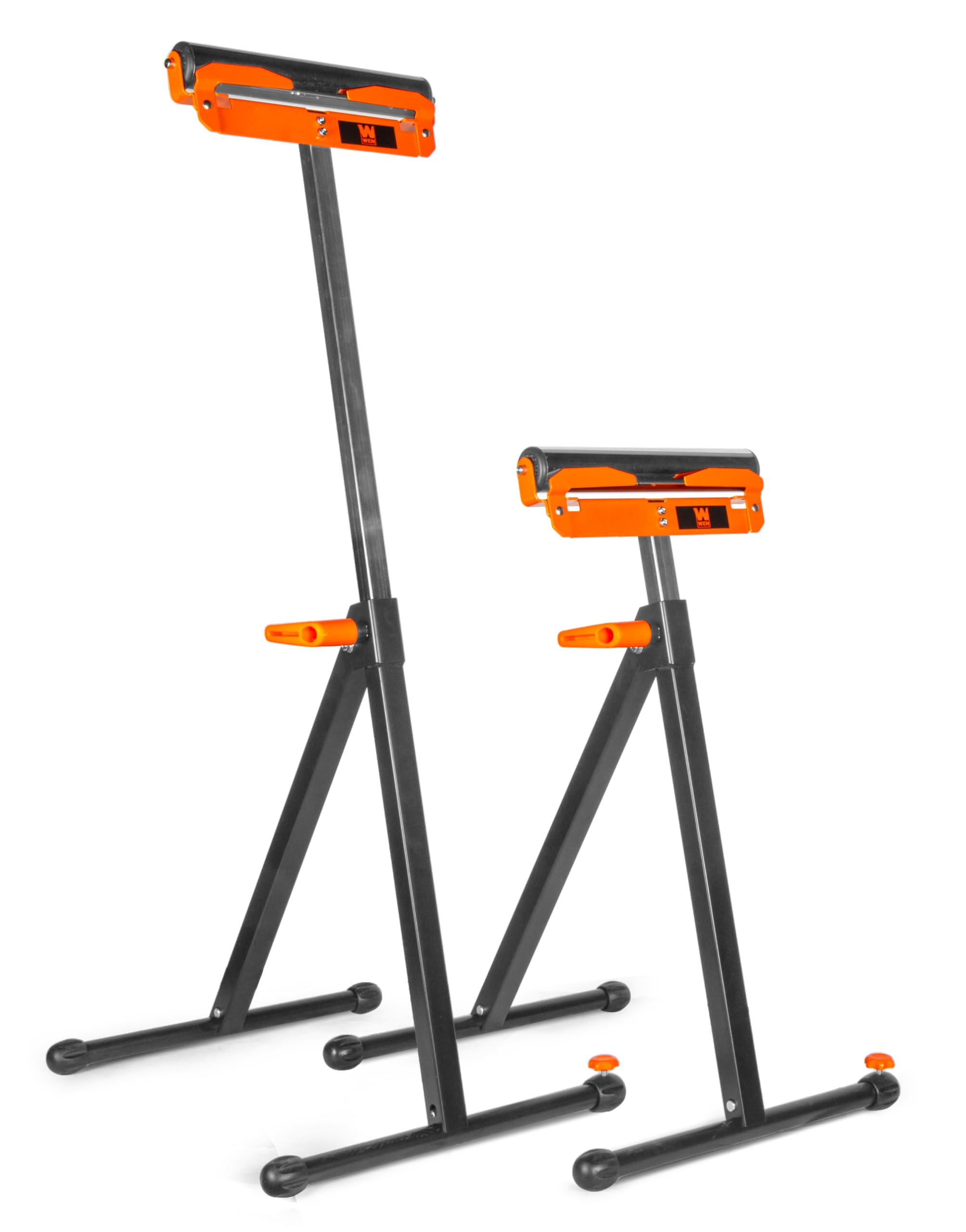 WEN Adjustable Roller Stands with Edge Guide, Two Pack, 500-Pound Capacity (4289