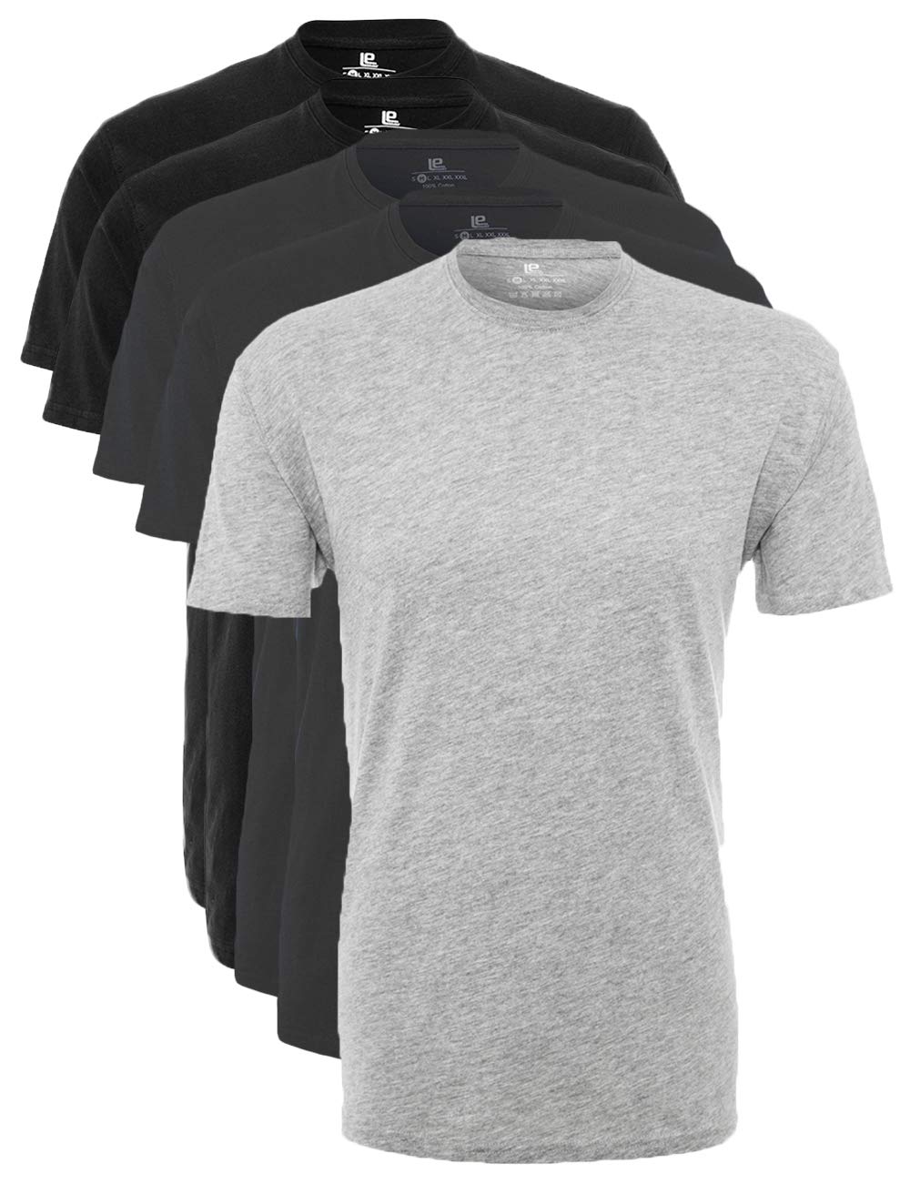 Lower East Herren-T-Shirt mit kurzem Ärmel aus Baumwolle,Rundhalsausschnitt