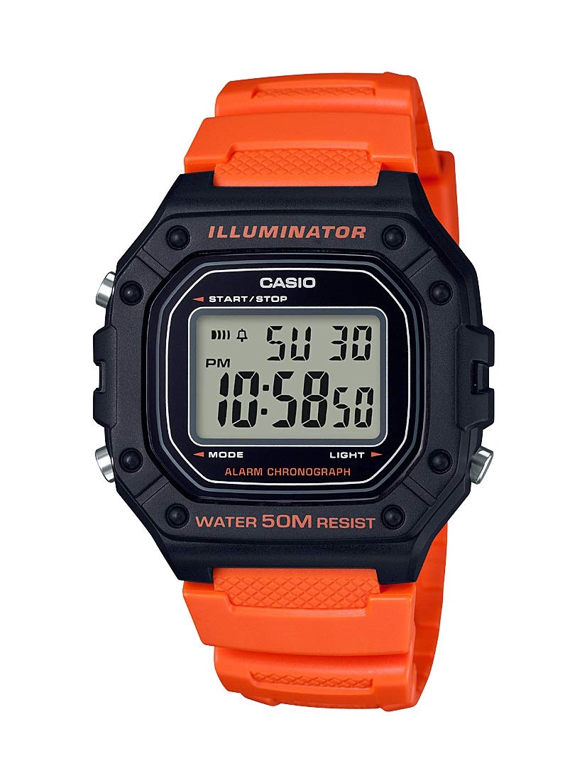 Casio W218H Series | Men’s Digital Watch | 50M WR | 1/100 Second Stopwatch | 100