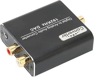 192KHz Digital to Analog Audio Converter,Digital Optical Coax to Analog Audio Adapter with Fiber Optic & USB Cable,for TV for Box for for for