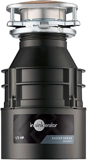 InSinkErator Badger 1 Garbage Disposal, Badger Series 1/3 HP Continuous Feed Food Waste Disposer