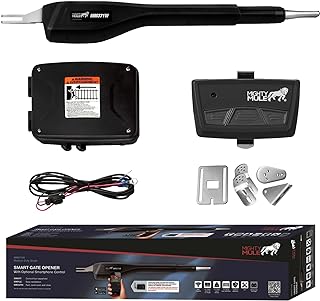 Mighty Mule MM371W Automatic Gate Opener, Smart and Solar Ready, Includes Gate Opener Remote and More-Up to 16ft Long or 550lb, Black, 1 Gate Opener Kit