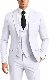 Men's Suit 3 Pieces Slim Fit Business Wedding Blazer Vest Pants Set Tuxedo