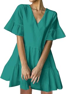 FANCYINN Abiti Estivi Donna Abito Corto Bianco da Cocktail per Sera
