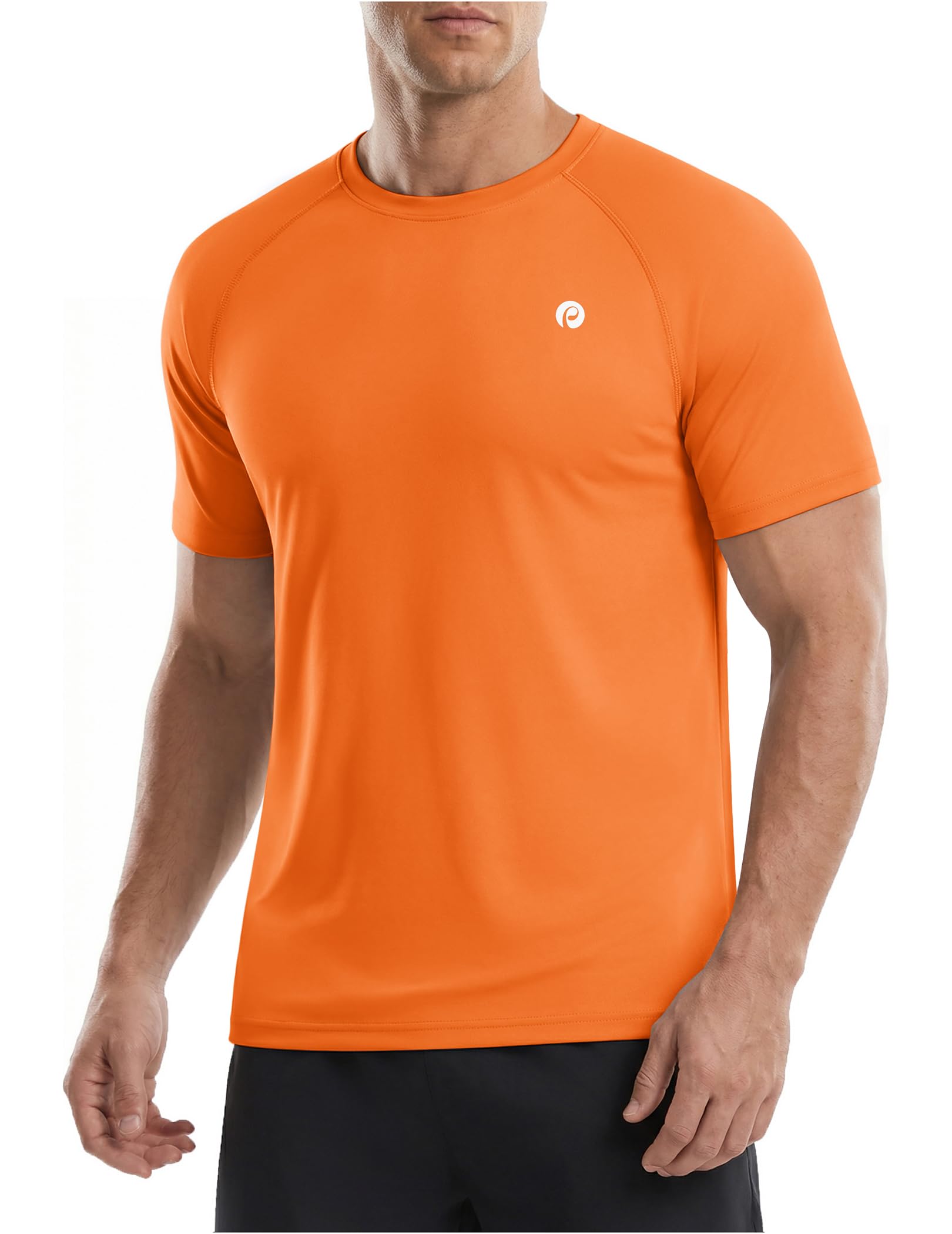 PINSPARK Camisetas de manga corta para hombre, con protección UPF 50+, ligeras, 