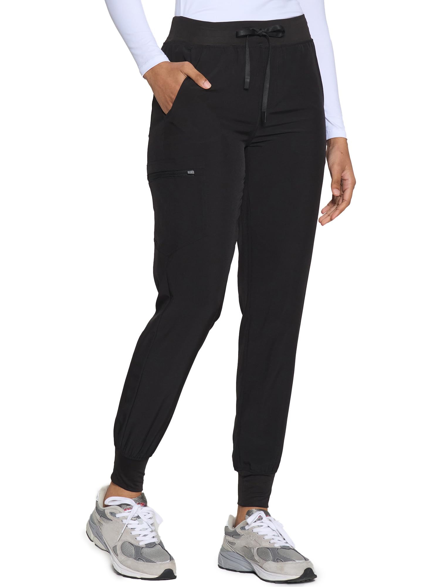 COZYFIT Womens Scrub Pants - Soft Stretch Yoga Style with 5 Pockets, Slim Fit Jo