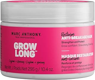 Marc Anthony Grow Long, Deep Conditioning Anti-Breakage Hair Mask | Frizz Taming Strengthening Hair Care - Dry Damaged Hair &amp; Split Ends - Biotin, Argan Oil, Avocado Oil, Caffeine -Sulfate Free