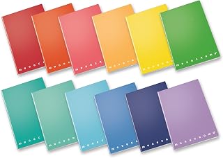 Pigna - Pack of 10 Maxi Notebook A4 Monochrome The Original, 5M | Cardboard cover - 80 pages - Customisable flap - FSC® certified product (FSC-C002810)