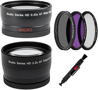 58mm Professional Accessory Kit for Canon Nikon Panasonic Sony Pentax Olympus Camera Camcorder & Lens