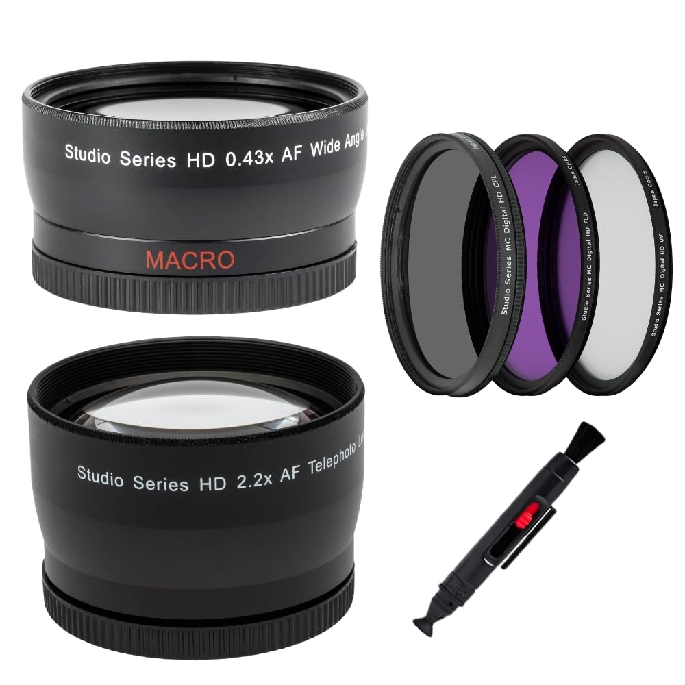 58mm Professional Accessory Kit for Canon Nikon Panasonic Sony Pentax Olympus Ca