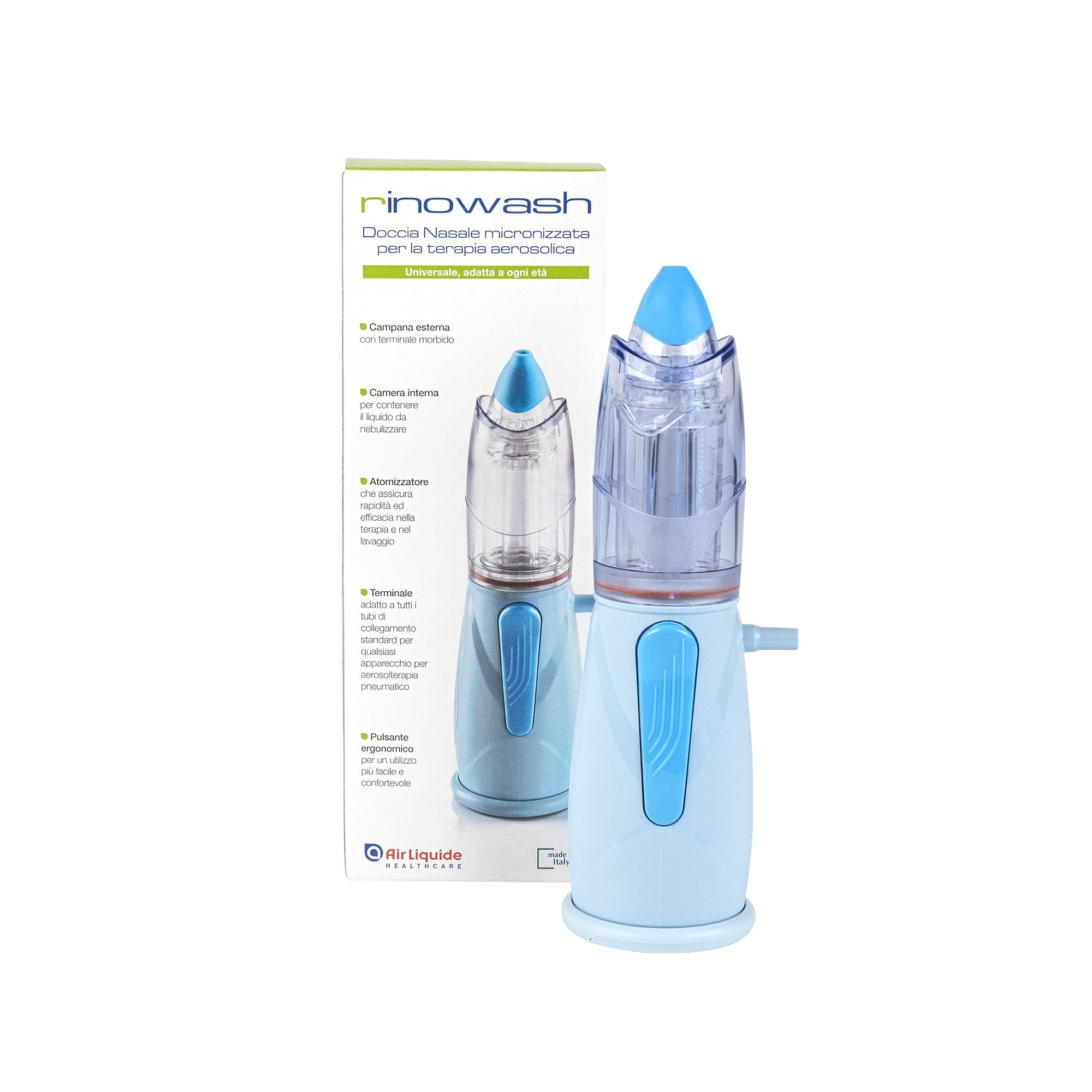 Air Liquide Healthcare, RINOWASH Micronised Nasal Shower | For Upper Airway Aero