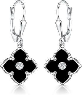 LeCalla Women's Drop & Dangle Earrings | 925 Sterling Silver Leverback Earrings | Lightweight Teardrop Lever Back Drop Dangle Earring for Women
