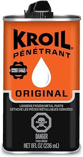 Kroil Original Penetrant - Rust Penetrating Lubricant - Corrosion Inhibitor Oil for Chains, Hinges & Stuck Metal Parts - Home & Industrial Use - Drip Can - 8 oz - 1 Pack (KL081)