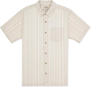 Hurley Men's Short Sleeve Casual Button Down Shirt, Regular Fit, Chest Pocket Shirt (Pack of 1)