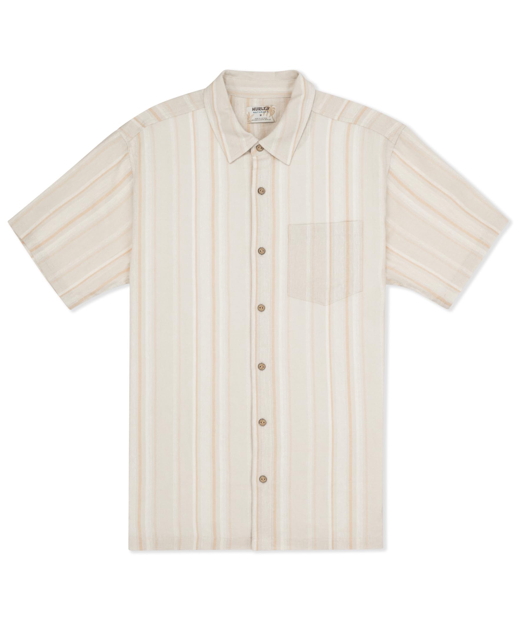 Hurley Men's Short Sleeve Casual Button Down Shirt, Regular Fit, Chest Pocket Sh