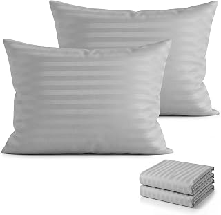 FAUNNA 600TC 100% Cotton Pillow Protectors, Standard Size (20x26), 6 Pack