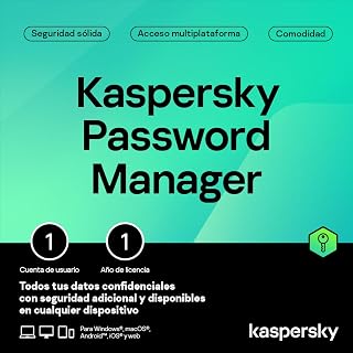 Kaspersky Password Manager | Sin límite de dispositivos | 1 Año | Windows/Mac/Android/iOS | Código de activación enviado por email
