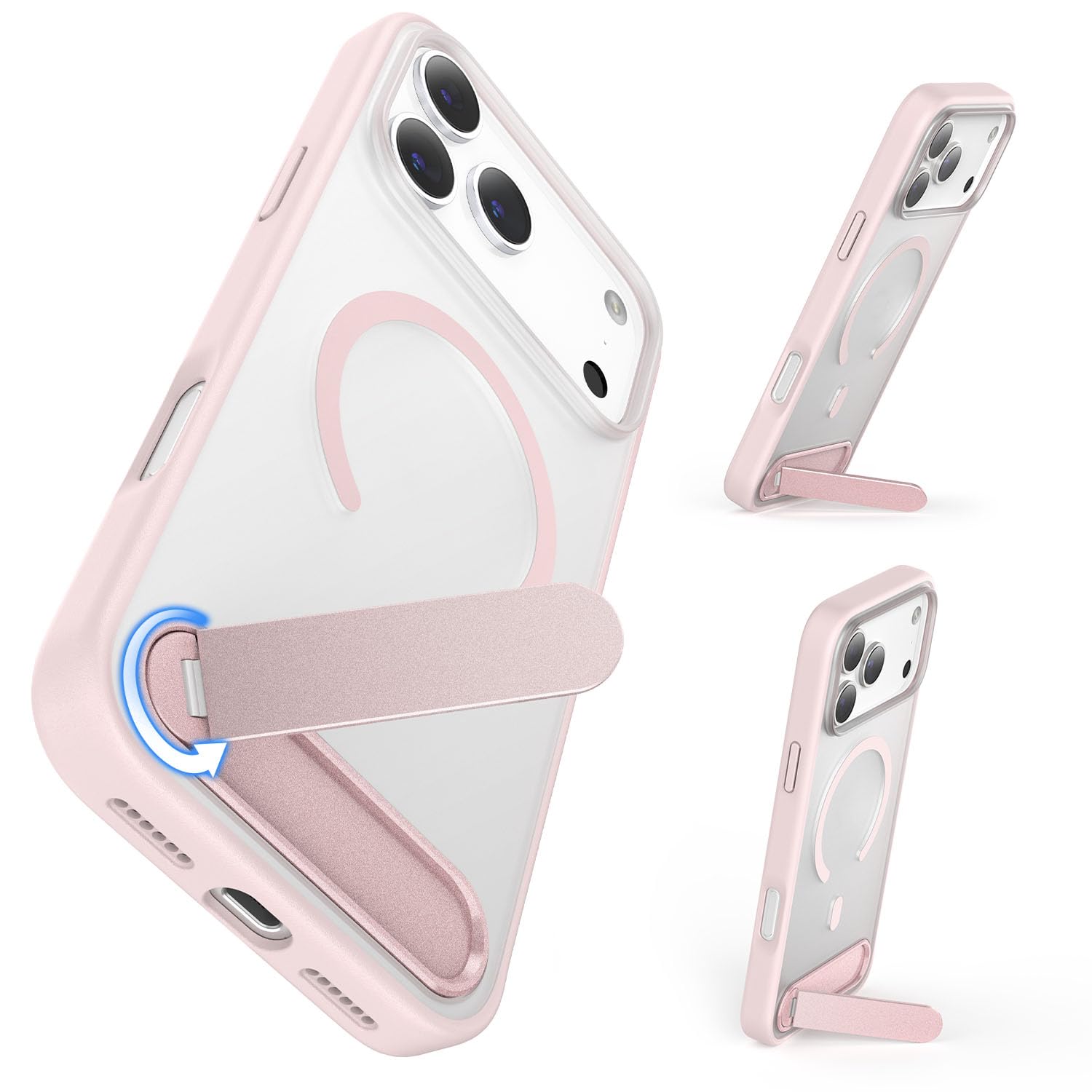 Stand Case compatible with iPhone 17 Pro Max Case Magnetic, Rotatable Durable Me