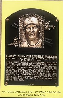 Larry Walker Stamped and Canceled Hall of Fame Gold Plaque Postcard