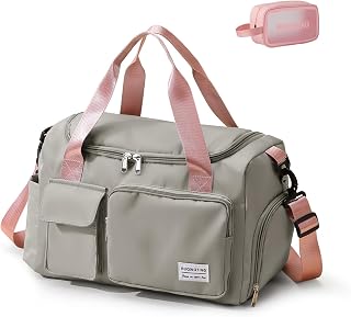 Women's Sports Bag with Shoe Compartment, 03#grey, Gym Bag and Toiletry Bag, Gym Bag and Toiletry Bag