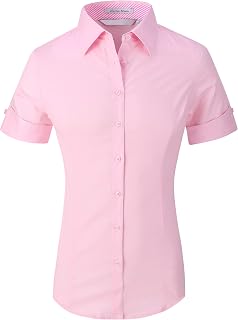 Alex Vando Womens Dress Shirts Regular Fit Long Sleeve Stretch Work Shirt