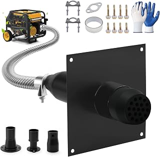 Generator Exhaust Extension Silencer Kit - Fits Firman, Honda, Champion & All Portable Generators, Includes 3 Adapters & Through-Wall Plate, Reduces Noise by 55%, Weatherproof, Easy Install