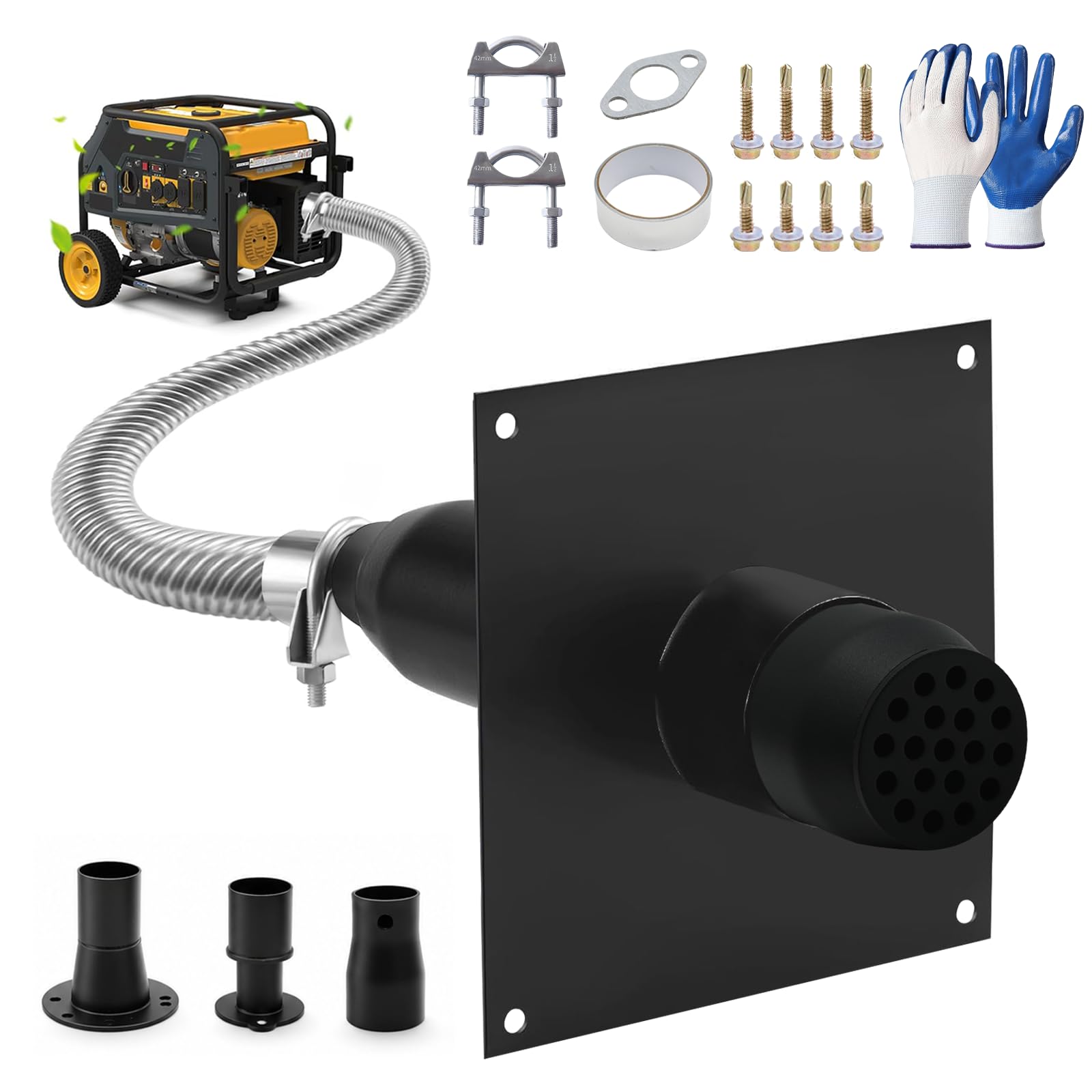 Generator Exhaust Extension Silencer Kit - Fits Firman, Honda, Champion & All Po