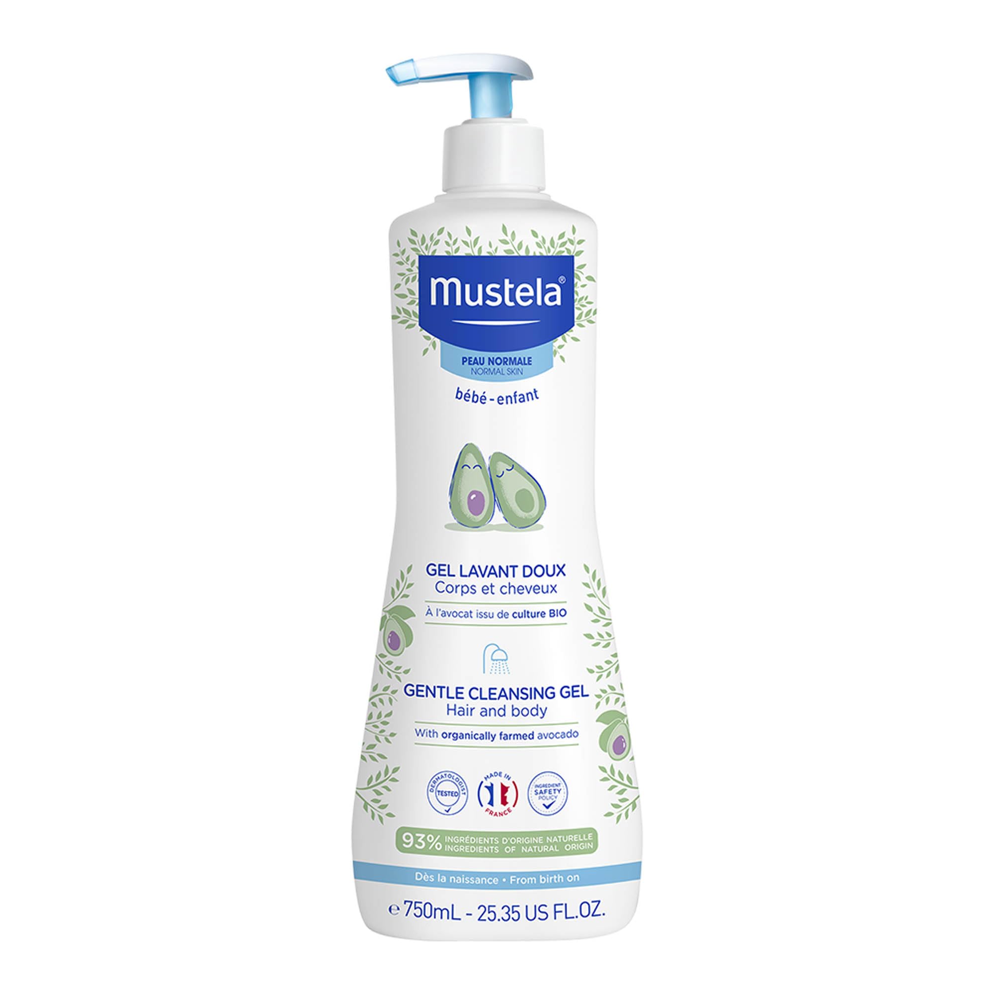 Mustela Gentle Body and Hair Cleanser for the Whole Family, 750ml