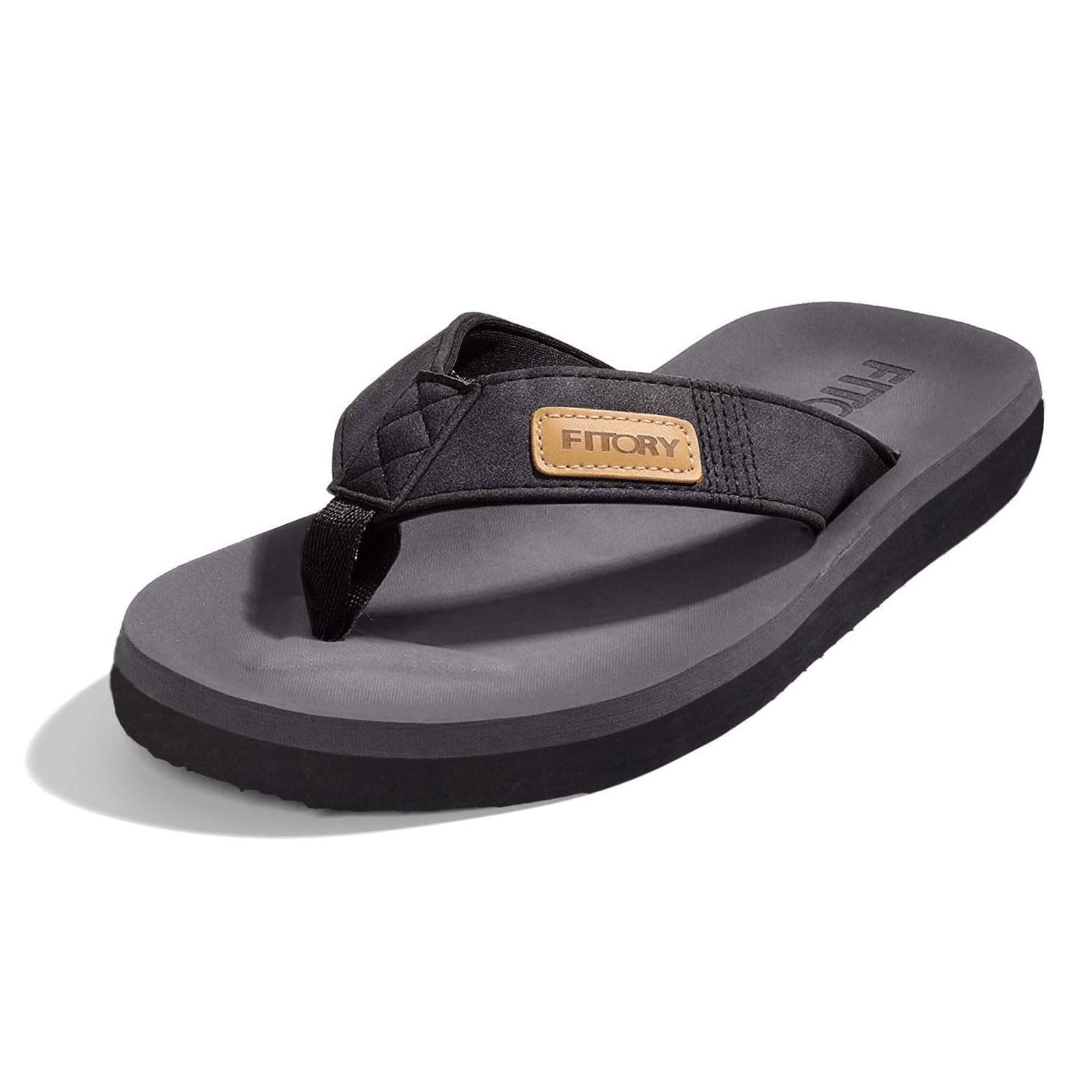 FITORY Men's Flip Flops Adult Flip Flops Beach and Pool Shoes Light Non-Slip Rub