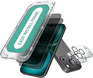 Smartish iPhone 18 Pro Max Privacy Screen + Lens Protector, Tuff Sheet