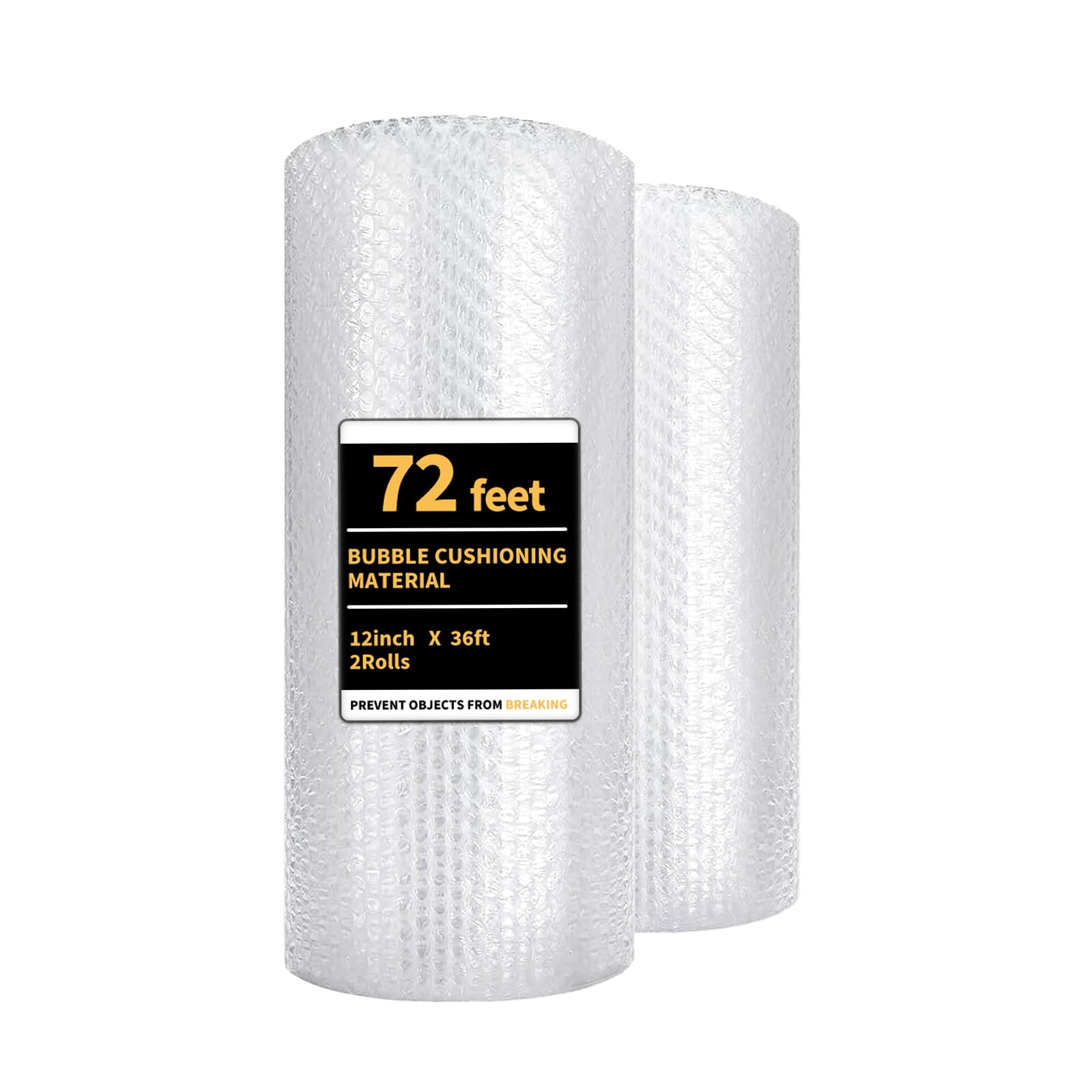 Bubble Cushioning Wrap 2 Pack 12 Inch x 72 ft Total Bubble Wrap for Packing，Movi