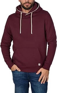 riverso RIVSandro Men's Regular Fit Hoodie Pullover Brown Red Blue Beige Black Green S M L XL XXL 3XL 4XL 5XL
