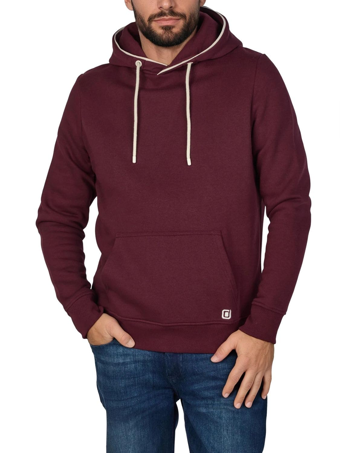 riverso RIVSandro Men's Regular Fit Hoodie Pullover Brown Red Blue Beige Black G