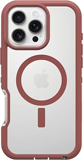 OtterBox iPhone 16 Pro Max Defender Series XT MagSafe Shock Drop Resistant Ultra Rugged Case 7x Tested Vs MIL-STD 810G Anti-Drop Regulations, Transparent/Brown