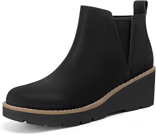 Women's Low Heel Platform Wedge Ankle Boots