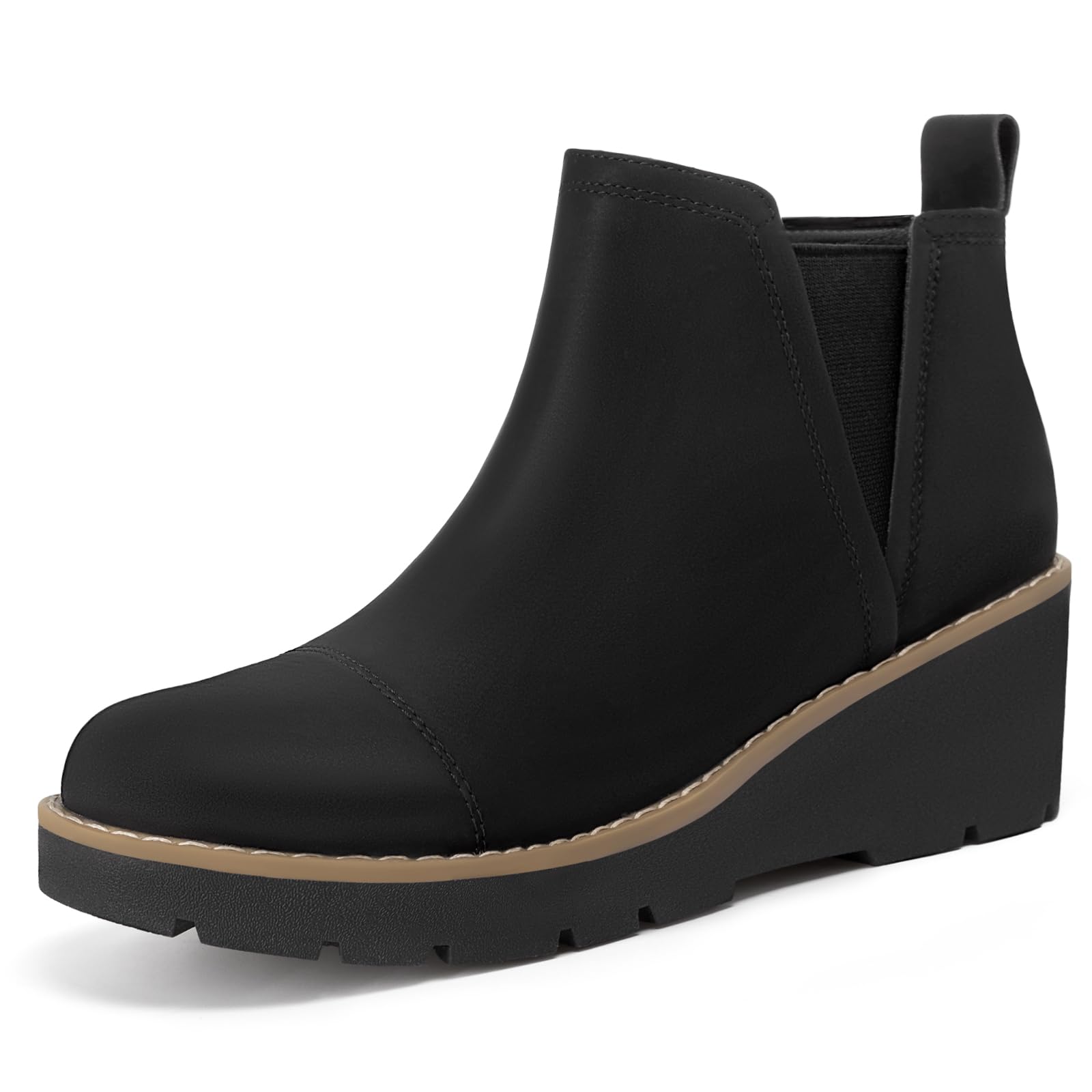 Women's Low Heel Platform Wedge Ankle Boots