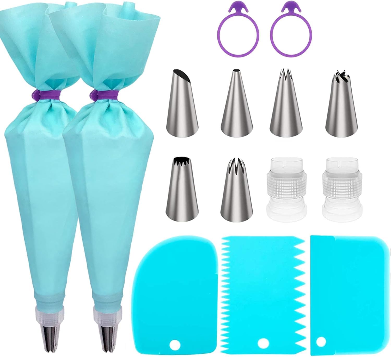 Piping Bags and Tips Set, Cake Decorating Kit Supplies, Frosting Piping Kit for 
