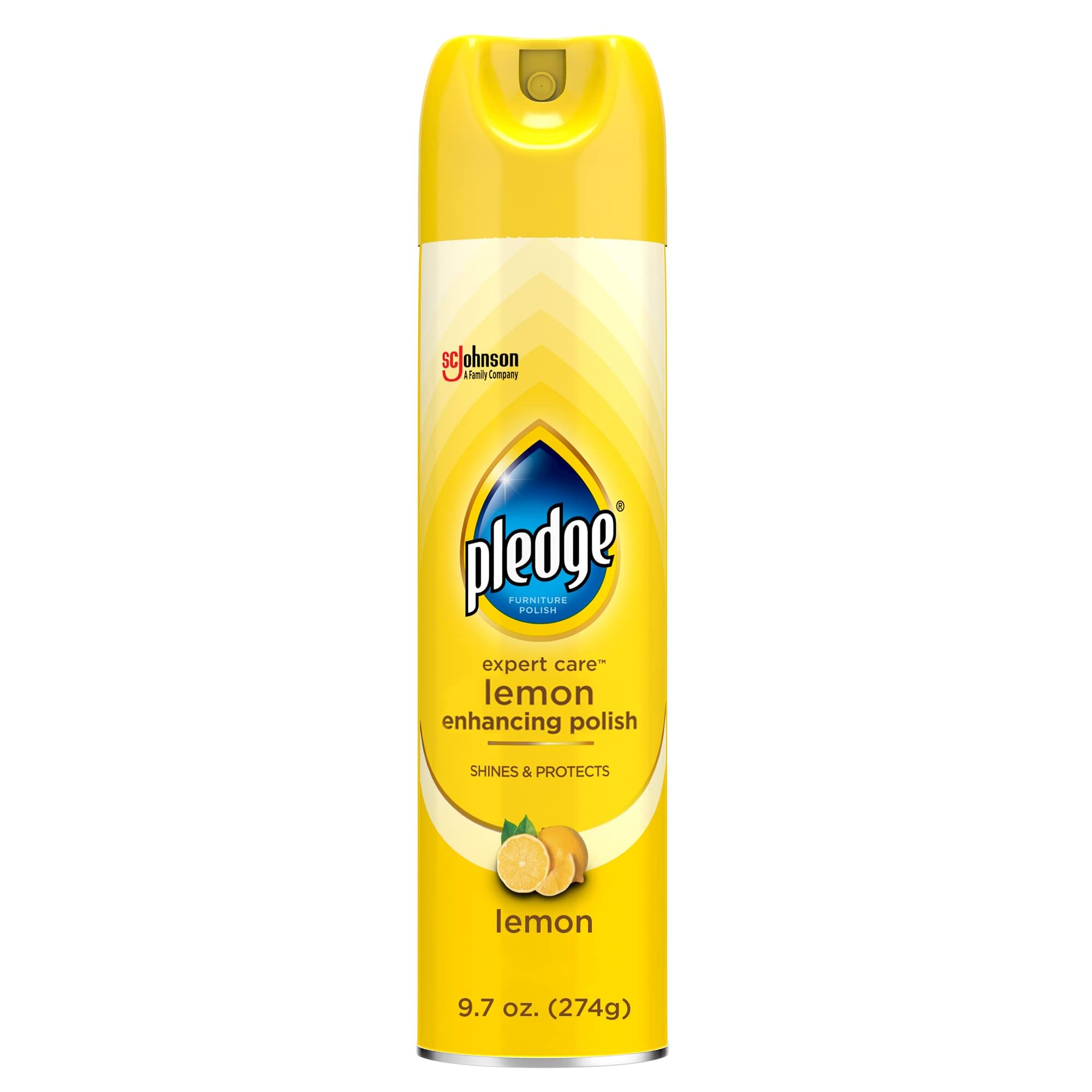 Pledge Expert Care Enhancing Furniture Polish, Lemon, 9.7 oz, (1-Pack) | Shines 