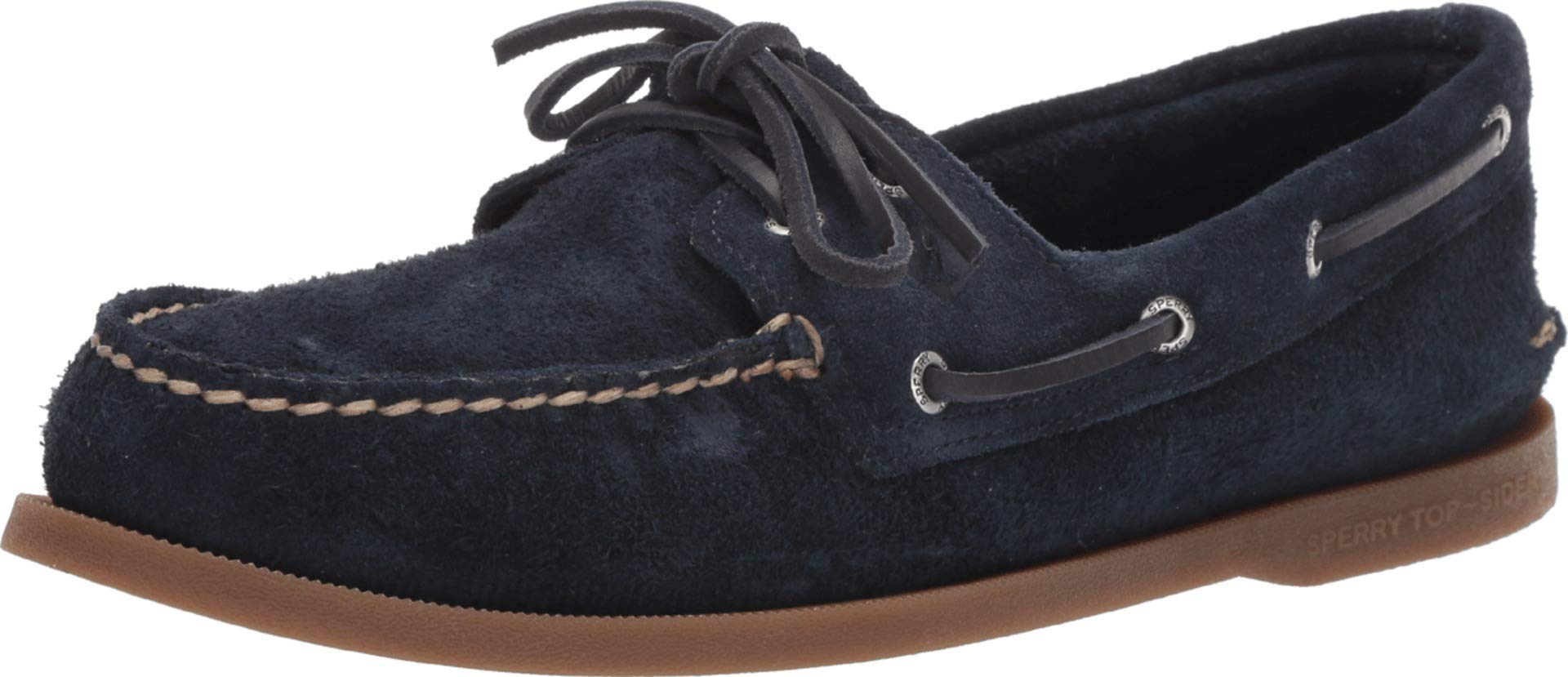 Sperry メンズ オーセンティック オリジナル ツーアイ ボートシューズ、ネイビー スエード、9.5