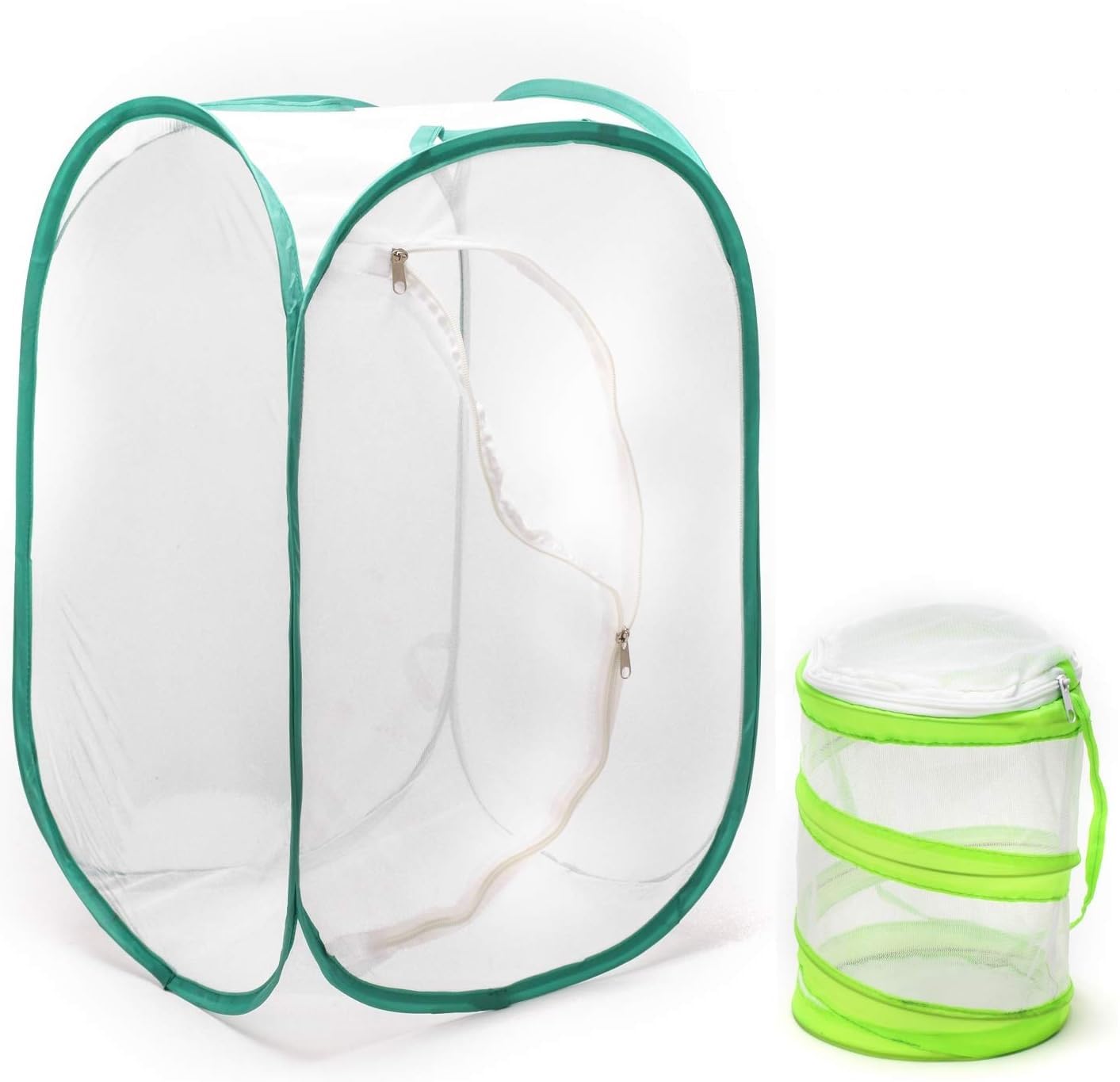 2 Pack Insect and Butterfly Habitat Cage, Terrarium with Pop-up Design | For Nat
