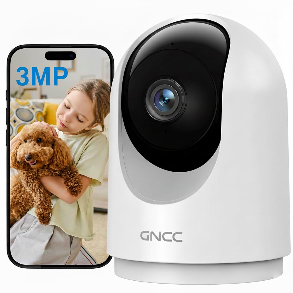 GNCC 2K Indoor Security Camera, Baby/Pet Camera with Phone App | Motion Detectio