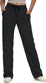 SEVEGO Women's 30"/32"/34"/36"/38" Tall Inseam Lightweight Dance Studio Pants Ruched Workout Athletic Casual Pants