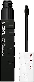 MAYBELLINE Super Stay Matte Ink Liquid Lipstick Makeup, Thrill Seeker | Black Lipstick, Long-Lasting, Non-Transferring, High Impact Lip Color, Up to 16HR Wear