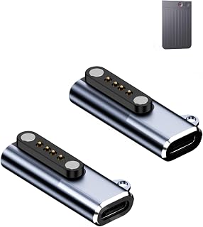 WUNIAK Type-C Charging Adapter for PLAUD Note/Plaud Note Pro/ELVANZA FT920E/Comulytic AI Voice Recorder, Magnetic Type-C Charging Converter for PLAUD with Keychain，(2 Pack)