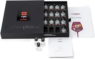 24 Red Wine Aromas - TASTERPLACE AROMA SET - English – for Sommeliers – for Wine Lovers – Tasting Tool…